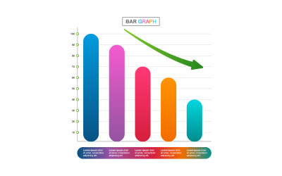 Afnemende financiële gegevens Infographic-elementen