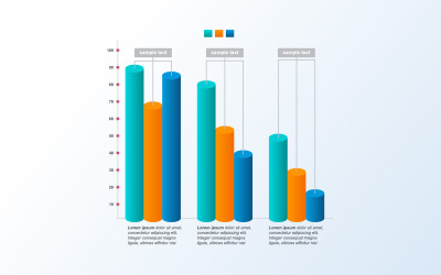 Balkendiagramm Finanzielles Problem Infografik-Elemente