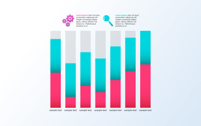 Diagram Statistiska ekonomiska infografiska element