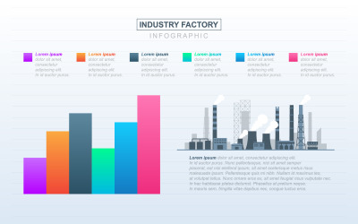 Elementi di infografica finanziaria industriale di fabbrica