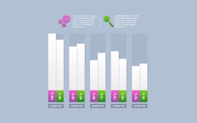Elementos de infografía de datos de gráfico económico
