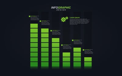 Elementos de infografía de datos de presión económica