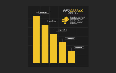 Elementos de infografía de gráfico financiero de datos