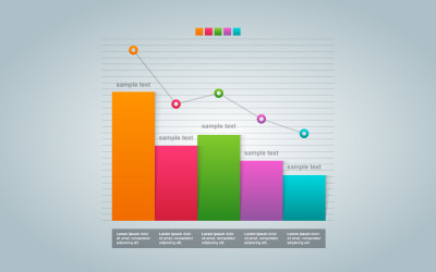 Elementos de infográfico da estatística do orçamento econômico