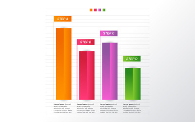 Elementos de infográfico de dados estatísticos econômicos