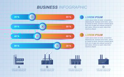 Elementos de infográfico do modelo de gráfico de apresentação