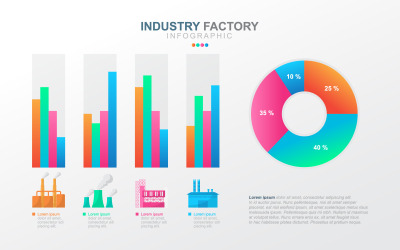 Éléments d&amp;#39;infographie de données financières d&amp;#39;entreprise