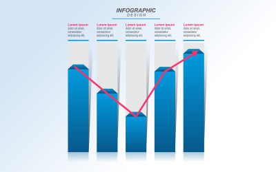 Éléments infographiques de données économiques de reprise améliorés