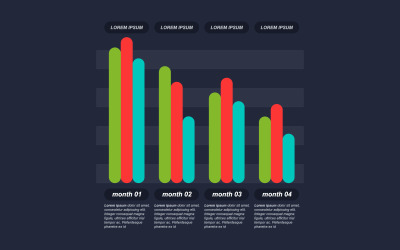 Elementy statystyczne infografiki wykresu gospodarczego