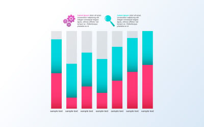 Gráfico de elementos de infografía económica estadística