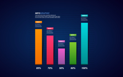 Grafiek economische statistische infographic elementen