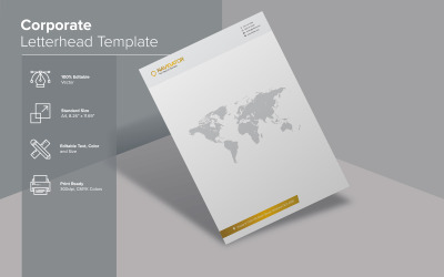 Professional Letterhead Design - Corporate Identity Template