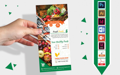 Raf Kartı | Grocery Shop DL Flyer Vol-03 - Kurumsal Kimlik Şablonu