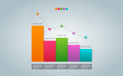 Statistik des Wirtschaftsdrucks Infografik-Elemente