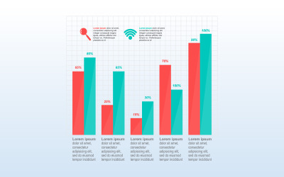 Wykres ulepszone elementy infografiki danych