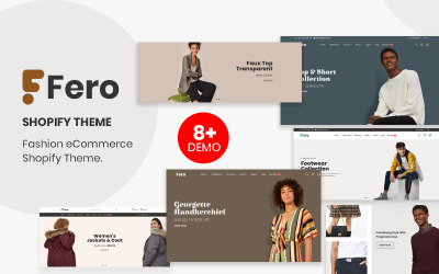 Fero - Адаптивна преміум багатоцільова мода та одяг Shopify Theme