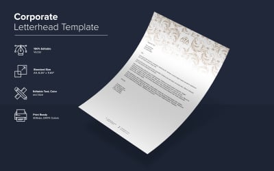 Modern Letterhead Design - Corporate Identity Template