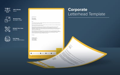 Modern Letterhead Design - Corporate Identity Template
