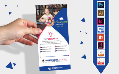 Rackkarte | School DL Flyer Vol-02 - Vorlage für Corporate Identity
