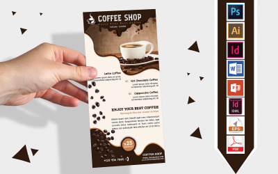 Raf Kartı | Coffee Shop DL Flyer Vol-02 - Kurumsal Kimlik Şablonu