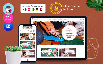 Tema PrestaShop Responsive #137976 "Handcrafts - Decorative Art Multipurpose"