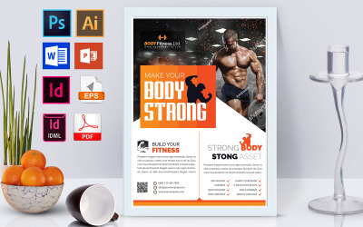 Plakat | Gym &amp;amp; Fitness Vol-03 - Vorlage für Corporate Identity