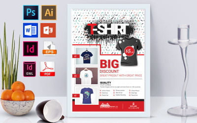 Poster | T Shirt Shop Vol-03 - Modello di identità aziendale
