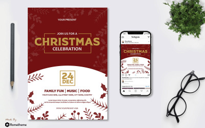 Weihnachtsfeier - Flyer AS - Corporate Identity Vorlage