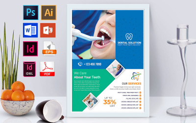 Affisch | Tandläkare Vol-03 - mall för företagsidentitet