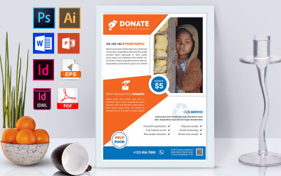 Afiş | Charity Donation Vol-01 - Kurumsal Kimlik Şablonu