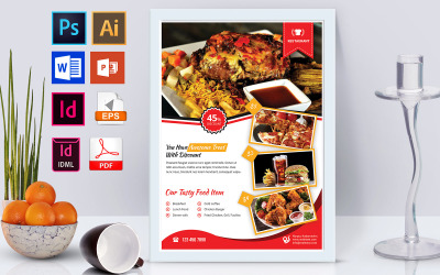 Afiş | Restaurant Vol-03 - Kurumsal Kimlik Şablonu