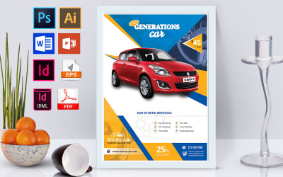 Plakat | Rent A Car Vol-01 - Szablon tożsamości korporacyjnej