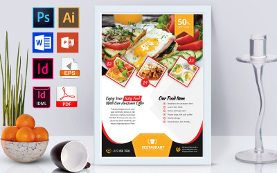 Poster | Ristorante Vol-02 - Modello di identità aziendale