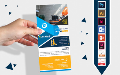 Rack Card | Cleaning Service DL Flyer Vol-02 - Corporate Identity Template