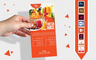 Rack Card | Juice Menu DL Flyer Vol-03 - Corporate Identity Template