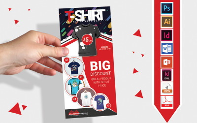 Rack Card | T-Shirt Shop DL Flyer Vol-01 - Corporate Identity Template