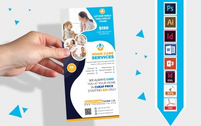 Rack Card | Volantino DL Vol-03 del servizio di assistenza domiciliare del medico