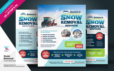 Dépliant de déneigement - Modèle d'identité d'entreprise