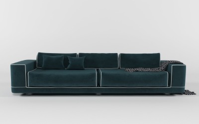 FENDI Velvet Sofa 3D Model #139835