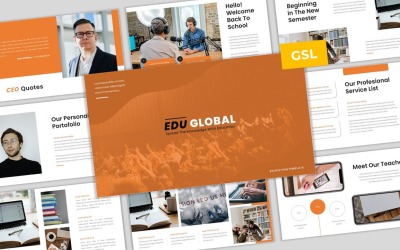 Global Edu - Modèle de présentation pédagogique Google Slides