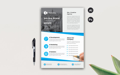 Minimale flyer - huisstijlsjabloon