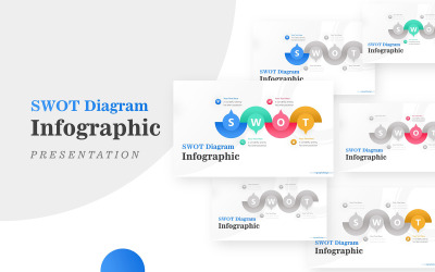 Analiza SWOT Diagram Infografika Szablon PowerPoint