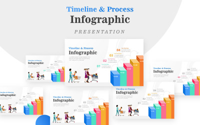 Diagramma di scale 3D per modello di PowerPoint Infografica di vendita