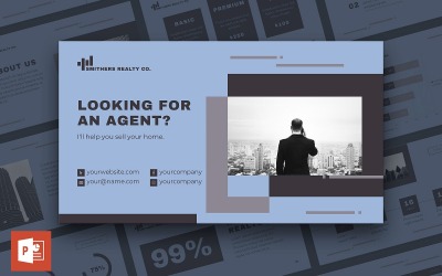 Modello PowerPoint per la presentazione dell&amp;#39;agente immobiliare