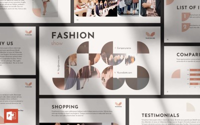 Modelo de apresentação de desfile de moda em PowerPoint