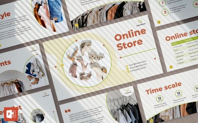 PowerPoint-Vorlage für Online-Shop-Präsentation