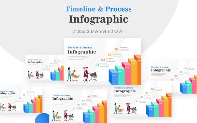 Satış Bilgi Grafiği PowerPoint şablonu için 3D Merdiven Şeması
