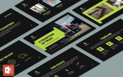 Szállítási bemutató PowerPoint sablon