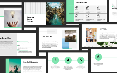 Velsa Minimalist Yeşil Sunum PowerPoint şablonu