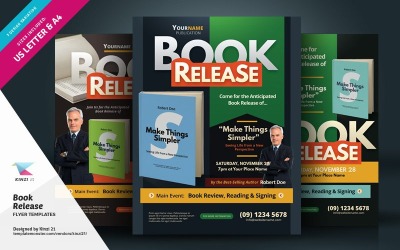 Boek release flyer - huisstijl sjabloon